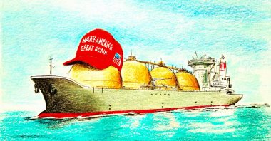 "Following Trump’s return to office, the change in U.S. energy policy can be read along the axis of increasing production, accelerating permitting processes and reenergizing LNG exports." (Illustration by Erhan Yalvaç)