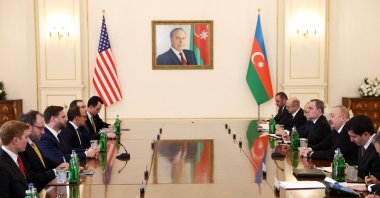 U.S. Vice President JD Vance attends a bilateral meeting with Azerbaijani President Ilham Aliyev at the Zagulba Presidential Residence in Baku, Azerbaijan, Feb.10, 2026. (Reuters Photo)