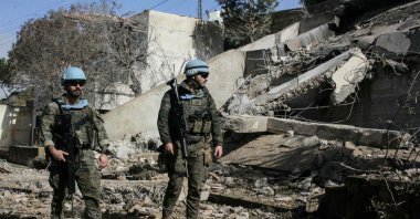 United Nations Spanish UNIFIL forces inspect chalets after the Israeli army booby-trapped and blew them up at dawn, on the outskirts of the town of al-Khiam, southern Lebanon, Jan. 31, 2026. (AFP Photo)
