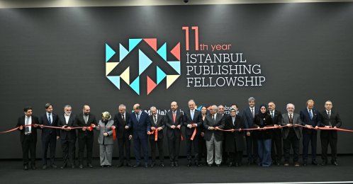 Protocol members and international guests cut the ribbon during the opening ceremony of the 11th Istanbul Publishing Fellowship, Istanbul, Türkiye, Feb. 10, 2026. (Courtesy of Istanbul Publishing Fellowship)