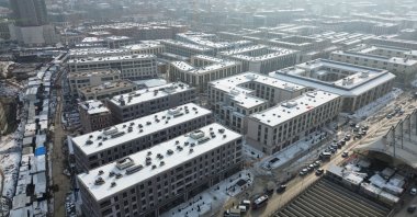 Following the Feb. 6 earthquakes, Türkiye's largest housing project is being carried out, including at the Ikizce construction site, as part of a simultaneous permanent housing campaign in 11 provinces, Malatya, Türkiye, Feb. 5, 2026. (AA Photo)