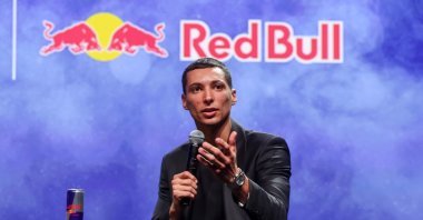 National rider Toprak Razgatlioglu speaks after the premiere of the documentary “El Turco: Toprak Razgatlioglu,” which chronicles his journey from World Superbike champion to MotoGP, at Terminal Kadikoy, Istanbul, Türkiye, Feb. 10, 2026. (DHA Photo)