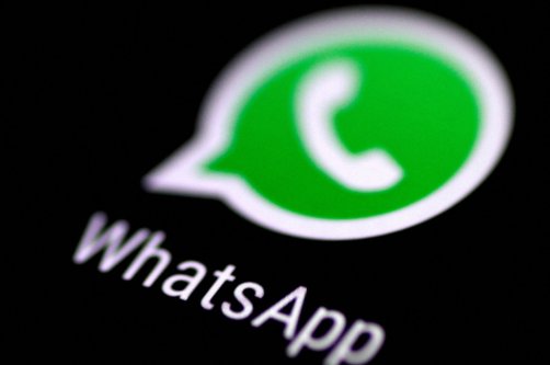The WhatsApp messaging application is seen on a phone screen on Aug. 3, 2017. (Reuters Photo)