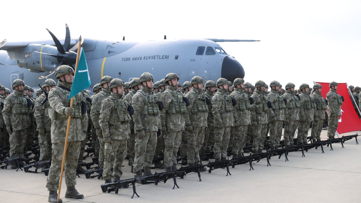 Turkish troops arrive for the Steadfast Dart 2026 exercise, Wunstorf, Germany, Feb. 7, 2026. (AA Photo)