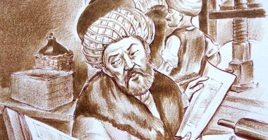 "Ibrahim Müteferrika is proudly remembered as the first Muslim printer." (Illustration by Erhan Yalvaç)