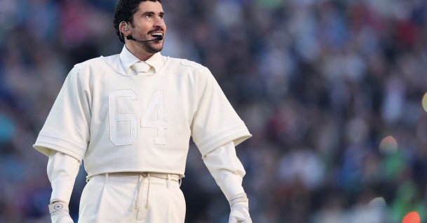 Bad Bunny performs onstage during the Apple Music Super Bowl LX Halftime Show at Levi's Stadium in Santa Clara, California, U.S., Feb. 8, 2026. (AFP Photo)