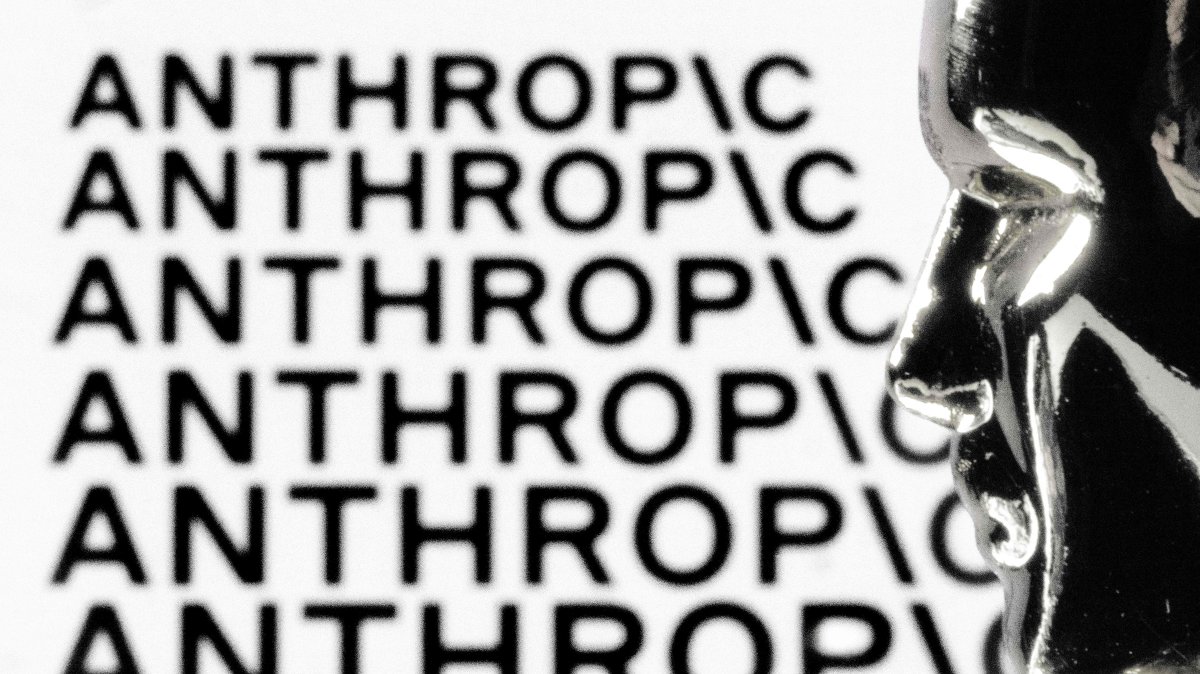 This photograph shows a figurine in front of the logo of the U.S. artificial intelligence safety and research company Anthropic during a photo session, Paris, France, Feb. 13, 2026. (AFP Photo)