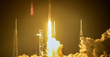 A SpaceX Falcon 9 rocket and Dragon spacecraft lifts off on NASA's Crew-12 mission to the International Space Station, carrying NASA astronauts Jessica Meir and Jack Hathaway, ESA astronaut Sophie Adenot and Russian cosmonaut Andrey Fedyaev, from Launch Complex 40 at the Cape Canaveral Space Force Station in Cape Canaveral, Florida, U.S., Feb. 13, 2026. (Reuters Photo)