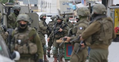 Israeli troops raid the city of Nablus in occupied West Bank, Jan. 22, 2026. (AA Photo)