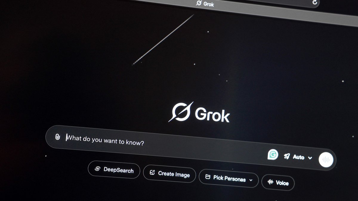 In this photo illustration, the Grok website is seen on a computer screen in Miami, Florida, U.S., Jan. 26, 2026. (AFP Photo)