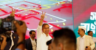 Tarique Rahman, chair of the Bangladesh Nationalist Party (BNP), attends a press conference, following the BNP's victory in the 13th general election, Dhaka, Bangladesh, Feb. 14, 2026. (Reuters Photo)
