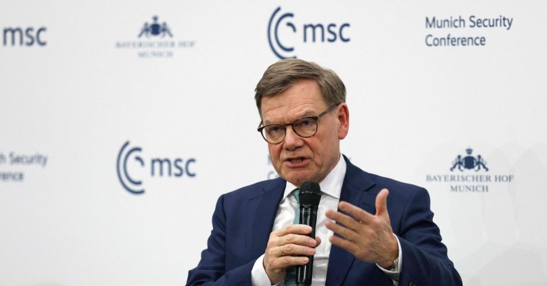 German Foreign Minister Johann Wadephul speaks during the 62nd Munich Security Conference (MSC), Munich, Germany, Feb. 14, 2026. (AFP Photo)