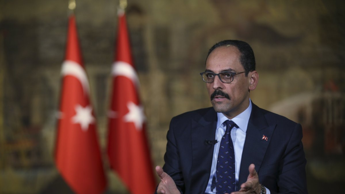 Intelligence chief Ibrahim Kalın speaks during an interview in Istanbul, Saturday, Oct. 19, 2019. (AP File Photo)