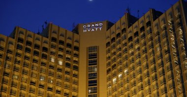 The exterior of the Grand Hyatt hotel is pictured during dusk, Jakarta, Indonesia, June 25, 2020. (Reuters Photo)