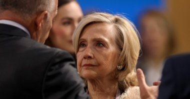 Former U.S. Secretary of State Hillary Clinton attends the 62nd Munich Security Conference (MSC) in Munich, Germany, Feb. 14, 2026. (AFP Photo)