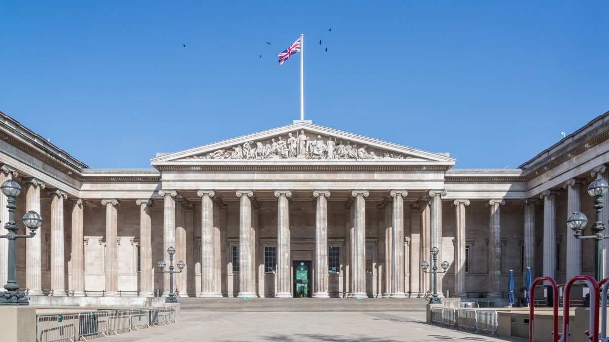 The main entrance of the British Museum, London, U.K., April 22, 2024. (Shutterstock Photo)