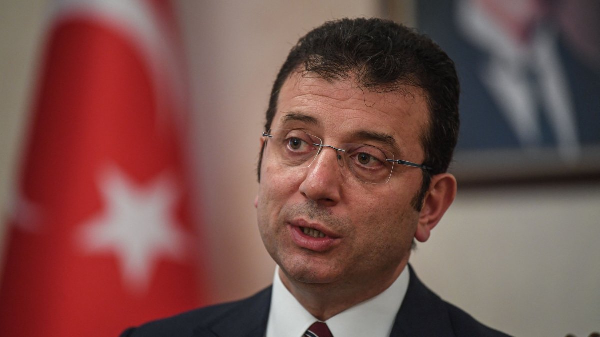 Then-Istanbul Mayor Ekrem Imamoğlu speaks during an interview amid the spread of the COVID-19 epidemic, Istanbul, Türkiye, April 2, 2020. (AFP Photo)