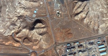 A satellite image shows un‑buried tunnel entrances at Isfahan nuclear complex, in Isfahan, Iran, Nov. 11, 2024. (Reuters Photo)