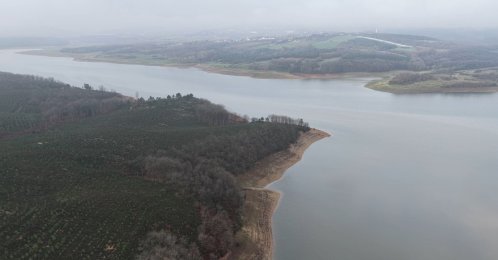 Recent rainfall in Istanbul drives an increase in dam occupancy rates, pushing overall reservoir levels above 40%, Istanbul, Türkiye, Feb. 18, 2026. (DHA Photo)