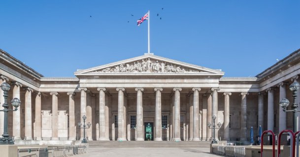 The main entrance of the British Museum, London, U.K., April 22, 2024. (Shutterstock Photo)