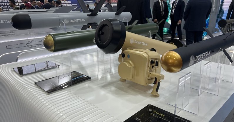 Products of prominent Turkish missile developer Roketsan are exhibited during World Defense Show 2026, Riyadh, Saudi Arabia, Feb. 10, 2026. (AA Photo)