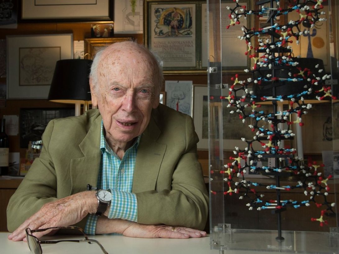 Dr. James Watson, co-discoverer of the DNA double helix, in his office at his Cold Spring Harbor Laboratory in Cold Spring Harbor, New York, U.S., June 10, 2015. (Getty Images Photo)