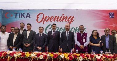 Officials attend the opening ceremony of the Dhaka University Health Center, renovated by the Turkish Cooperation and Coordination Agency (TIKA), Dhaka, Bangladesh, Feb. 18, 2026. (AA Photo)