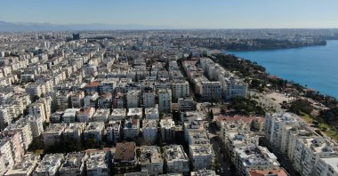 An aerial view of residential buildings, Antalya, southern Türkiye, Feb. 19, 2026. (IHA Photo)