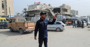 Police officer directs traffic in Gaza City, Jan. 28, 2026. (Reuters File Photo)