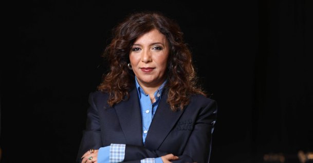 Tunisian filmmaker Kaouther Ben Hania, nominee for Best International Feature Film "The Voice of Hind Rajab," poses during a photo session ahead of the 98th Oscars Nominees Luncheon at the Beverly Hilton hotel in Beverly Hills, California, U.S., Feb. 10, 2026. (AFP Photo)