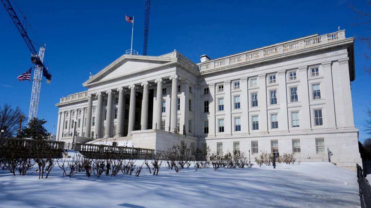 A general view of the Treasury building in Washington, D.C., U.S., Feb. 1, 2026. (Reuters Photo)
