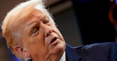 U.S. President Donald Trump speaks during a press briefing at the White House, following the Supreme Court's ruling that Trump had exceeded his authority when he imposed tariffs, in Washington, D.C., U.S., Feb. 20, 2026. (Reuters Photo)