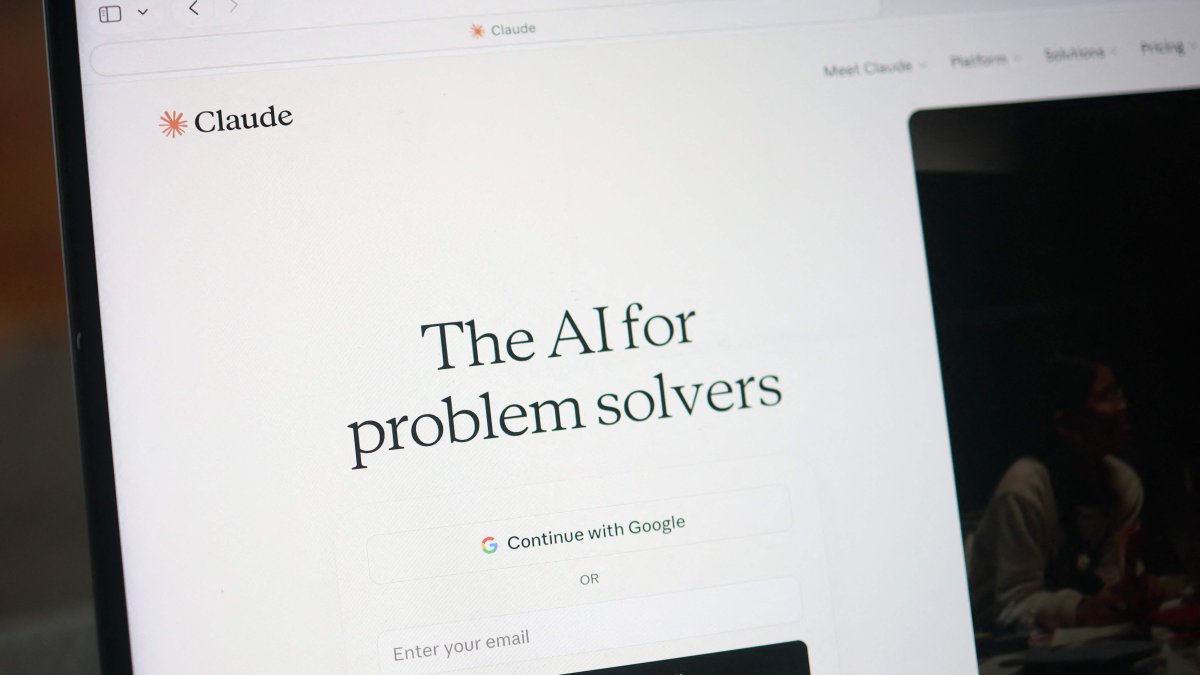 In this illustration, the Claude AI website is seen on a laptop in New York City, U.S., Feb. 16, 2026. (AFP Photo)