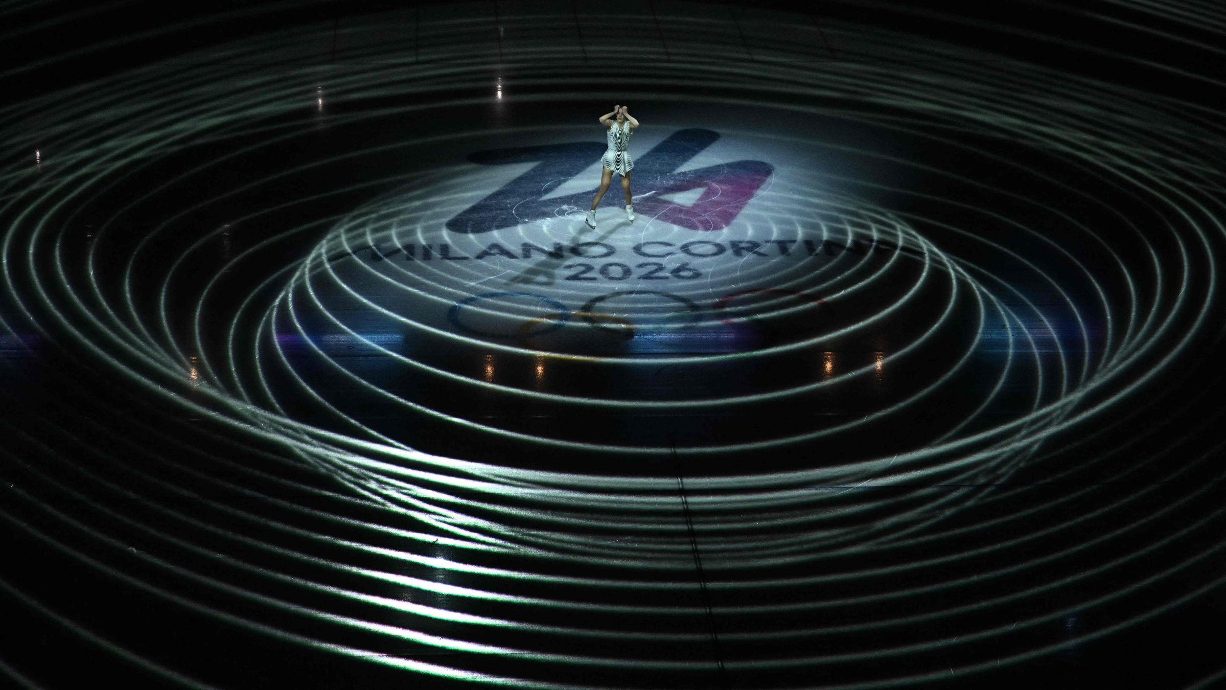 Italian figure skater Carolina Kostner performs at the figure skating exhibition gala during the Milano Cortina 2026 Winter Olympic Games at Milano Ice Skating Arena in Milan, Italy, Feb. 21, 2026. (AFP Photo)