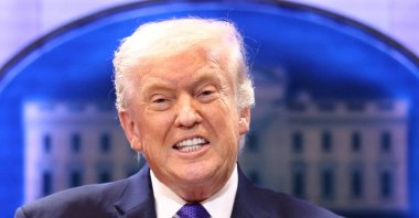 U.S. President Donald Trump speaks during a press briefing at the White House, following the Supreme Court's ruling that Trump had exceeded his authority when he imposed tariffs, Washington, U.S., Feb. 20, 2026. (Reuters Photo)