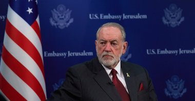 U.S. Ambassador to Israel Mike Huckabee is seen during an interview in west Jerusalem, Aug. 20, 2025. (AP Photo)