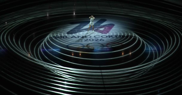 Italian figure skater Carolina Kostner performs at the figure skating exhibition gala during the Milano Cortina 2026 Winter Olympic Games at Milano Ice Skating Arena in Milan, Italy, Feb. 21, 2026. (AFP Photo)