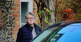 Peter Mandelson leaves his home in Wiltshire, England, Feb. 20, 2026. (Ben Birchall/PA via AP, File)