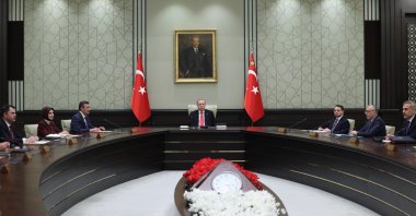 President Recep Tayyip Erdoğan chairs a Cabinet meeting in Ankara, Feb. 23, 2026. (DHA Photo)