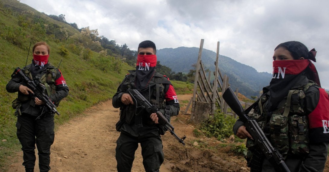 ELN rebels of the Manuel Vazquez Castano northeastern war front stand guard at the Catatumbo region, Colombia, March 8, 2025. (AFP File Photo)
