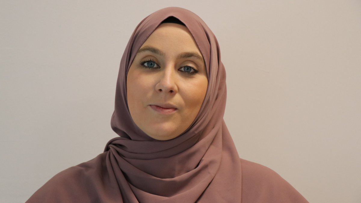 Adeline, who embraced Islam 14 years ago, reflects on her faith journey in France, Feb. 24, 2026. (AA Photo)