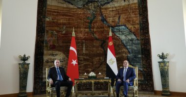 President Recep Tayyip Erdoğan meets with Egyptian President Abdel-Fattah el-Sissi, Cairo, Egypt, Feb. 4, 2026. (IHA Photo)