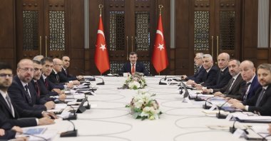 Vice President Cevdet Yılmaz (C) chairs the Investment Environment Improvement Coordination Council (YOIKK) meeting, Ankara, Türkiye, Feb. 24, 2026. (AA Photo)
