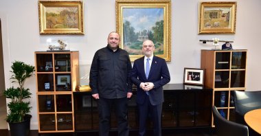 Akif Çağatay Kılıç meets with Rustem Umerov, the secretary of Ukraine's National Security and Defense Council, in Ankara, Feb. 24, 2026. (AA Photo)