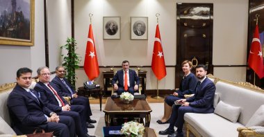 Vice President Cevdet Yılmaz holds meeting with D-8 delegation, Feb. 24, 2026. (AA Photo)