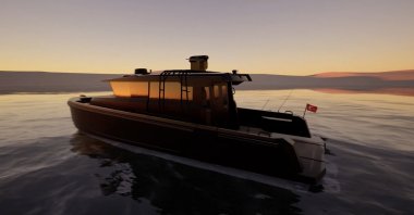 Patrol boats developed by the Turkish defense companies are seen in this photo released on Feb. 24, 2026. (AA Photo/Bay Galata)