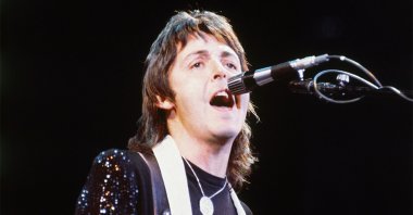 Paul McCartney, of Paul McCartney and Wings, performs at the Nassau Coliseum, Uniondale, New York, U.S., May 21, 1976. (AP File Photo)