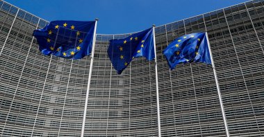 European Union flags flutter outside the EU Commission headquarters in Brussels, Belgium June 20, 2018. (Reuters File Photo)