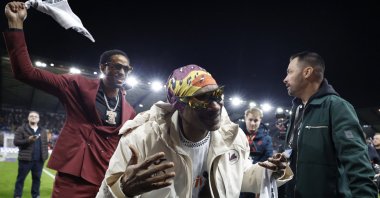 Swansea City co-owner Snoop Dogg poses before the Championship match against Preston North End at Swansea Stadium, Swansea, Wales, Feb. 24, 2026. (Reuters Photo)