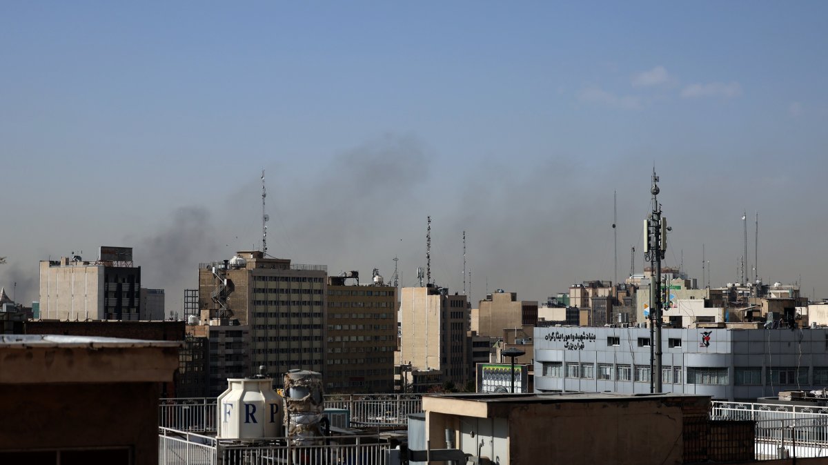 Smoke rises after Israel attack, central Tehran, Iran, Feb. 28, 2026. (EPA Photo)